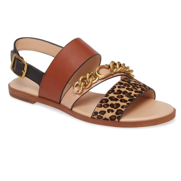 Coach Heather leather sandals, size 6. Like new condition - Picture 2 of 11